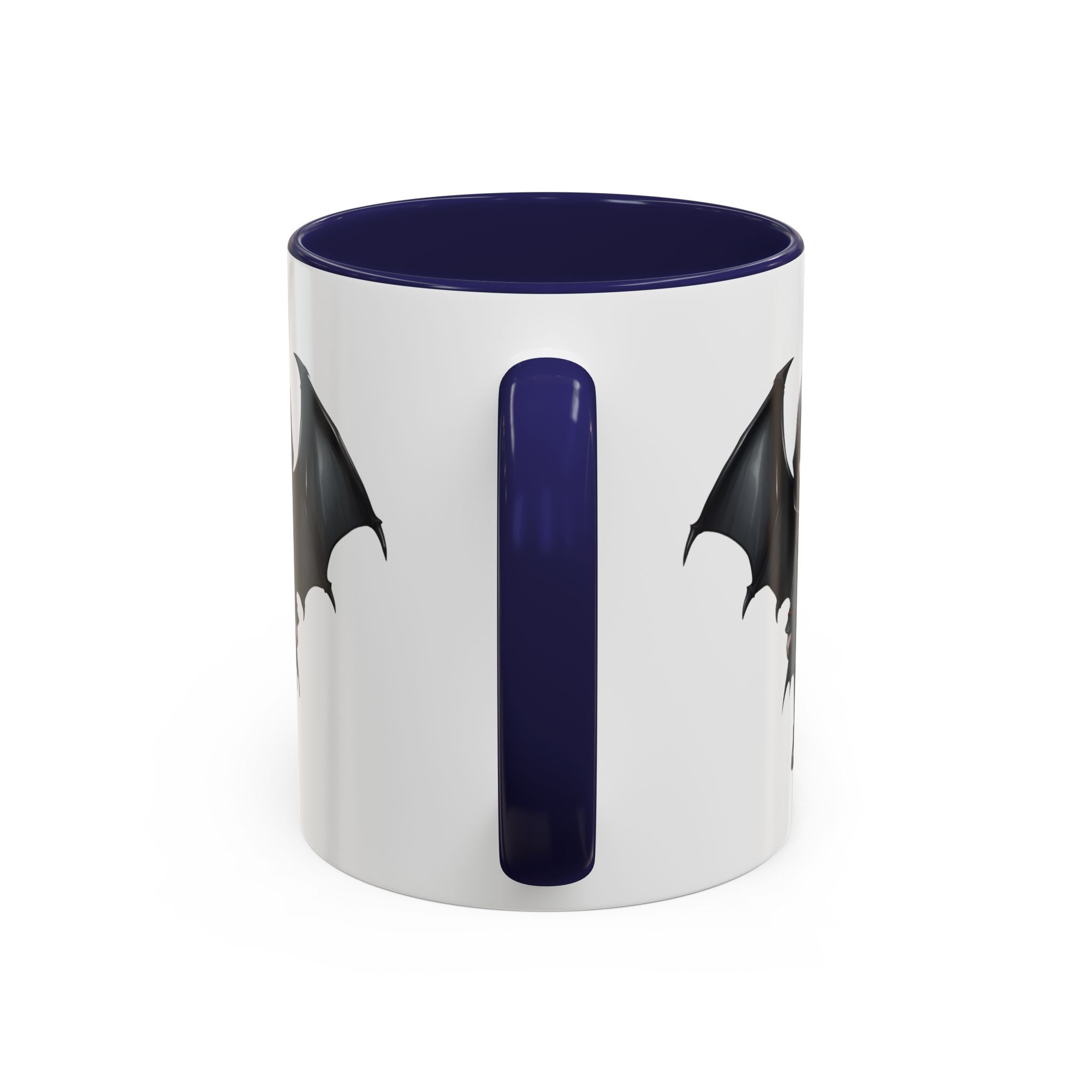 gothic vampire girl with wings horror art Accent Coffee Mug (11, 15oz) vamp14