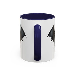 gothic vampire girl with wings horror art Accent Coffee Mug (11, 15oz) vamp14