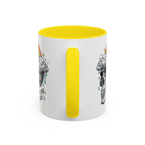 Skull Rainbow Coffee Mug, Unique Gift for Coffee Lovers, Halloween Decor, Daily Motivation Mug, Fun Skull Design