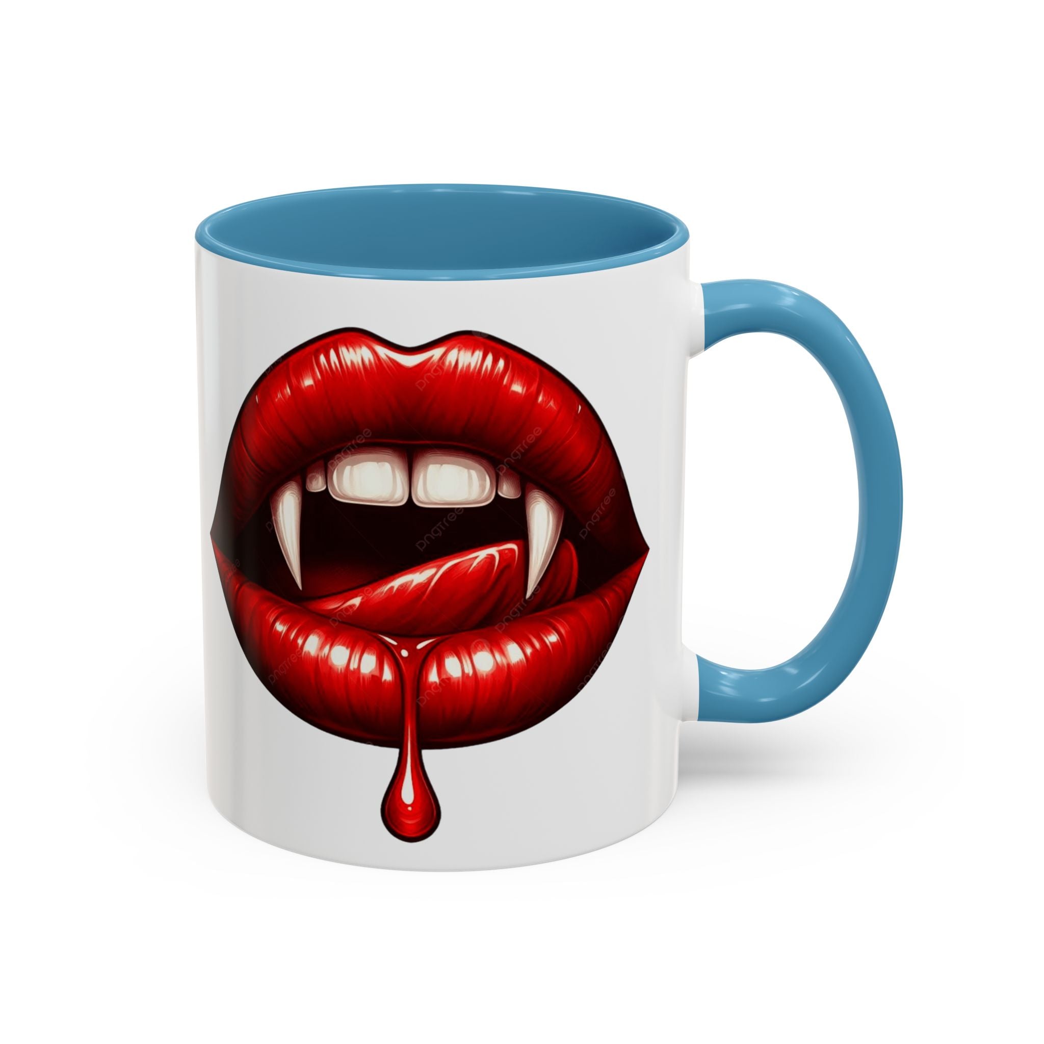 Vampire Kiss Coffee Mug - 11oz & 15oz gothic dripping blood horror art