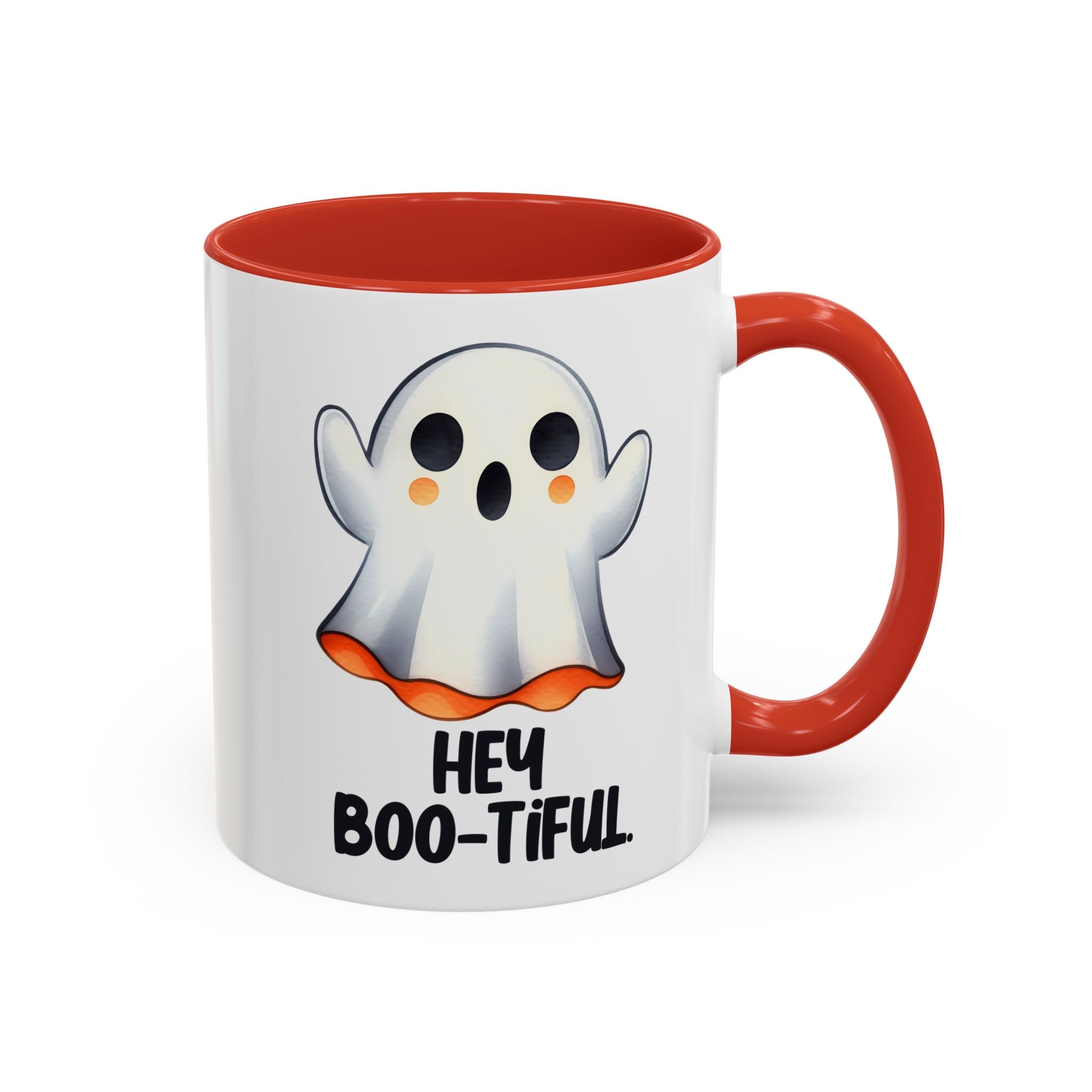Hey Boo-tiful Ghost Coffee Mug, Halloween Mug, Cute Gift, Spooky Decor, Fun Mug