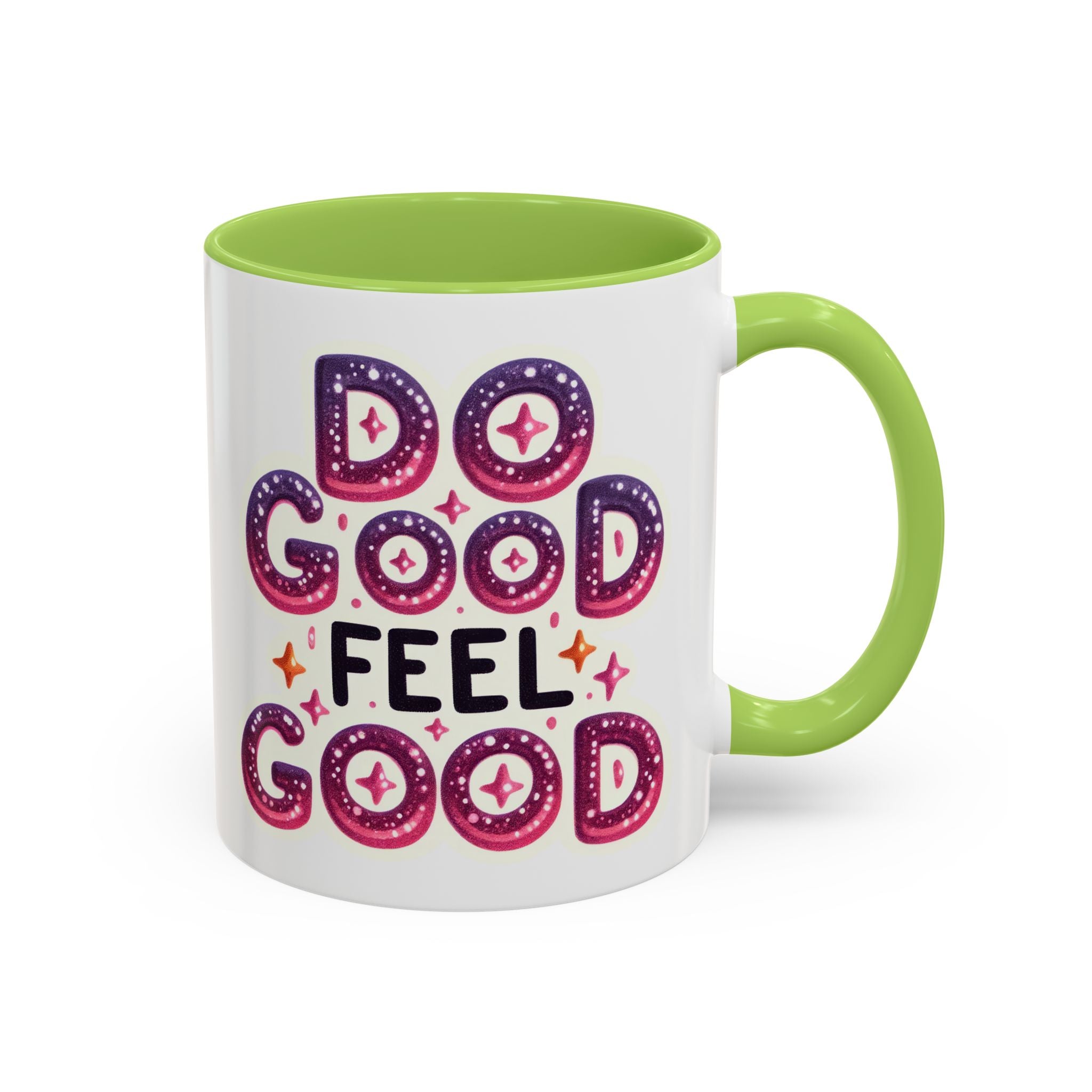 Do Good Feel Good Accent Coffee Mug — Positive Message 11/15oz