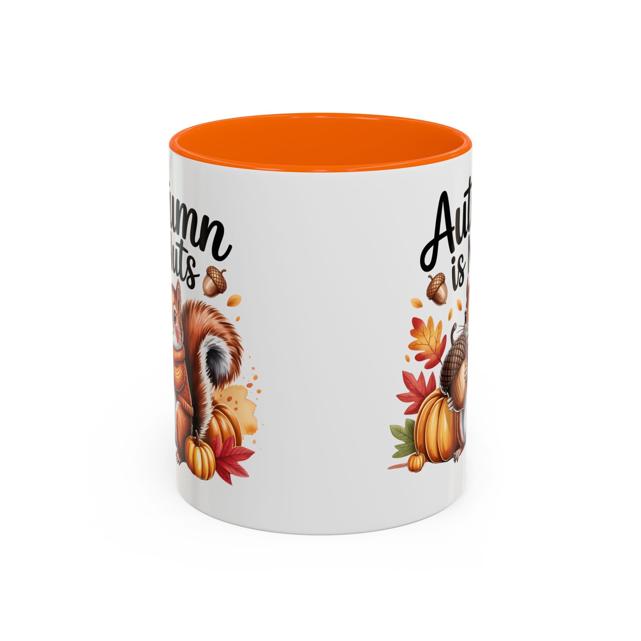 Autumn is nuts  Accent Coffee Mug - Perfect for Fall Celebrations nature and animal lovers