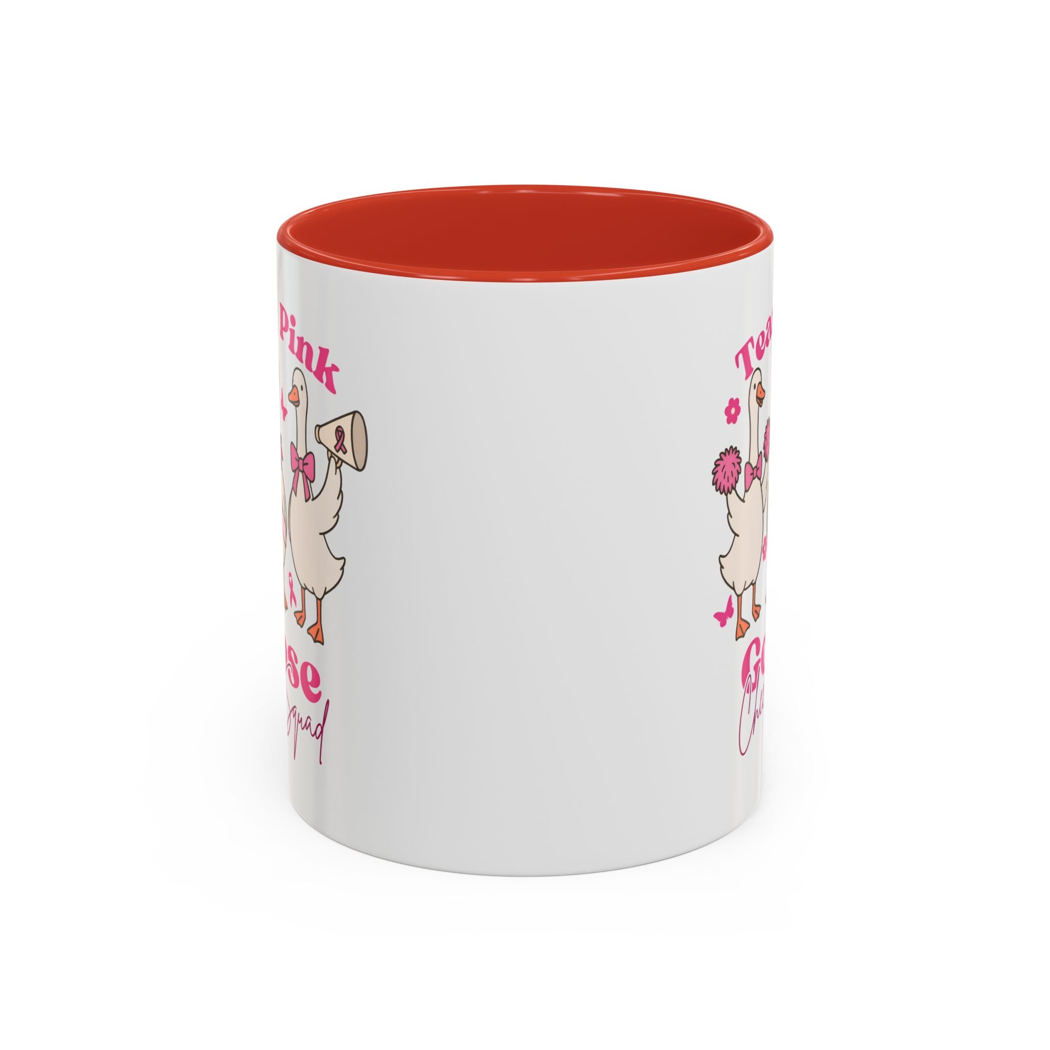 cancer awareness Team Pink Goose Cheer Squad Coffee Mug - Cute Animal Mug for Fun Gifts,   Home Decor/Office Use