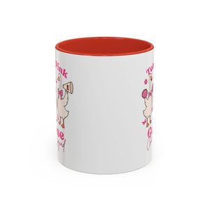 cancer awareness Team Pink Goose Cheer Squad Coffee Mug - Cute Animal Mug for Fun Gifts,   Home Decor/Office Use