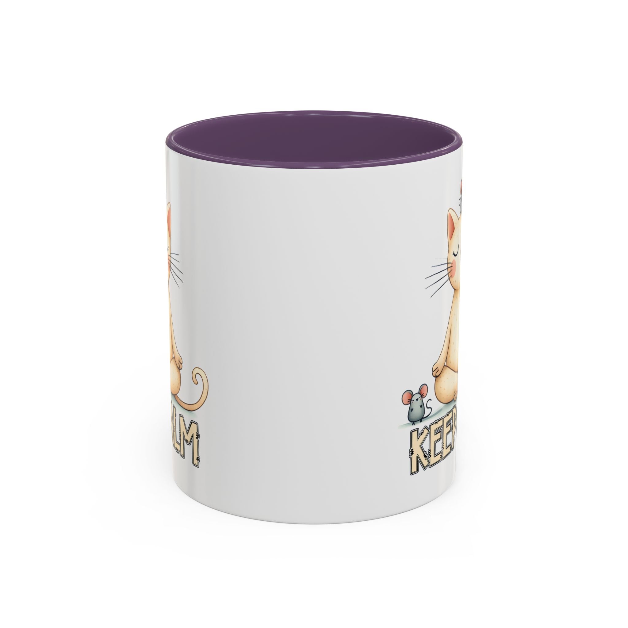 Serene Cat Coffee Mug, Funny Pet Lover's Gift, Cute Keepsake for Relaxation, Relaxing Drinkware, Quirky Home Decor