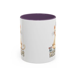 Serene Cat Coffee Mug, Funny Pet Lover's Gift, Cute Keepsake for Relaxation, Relaxing Drinkware, Quirky Home Decor