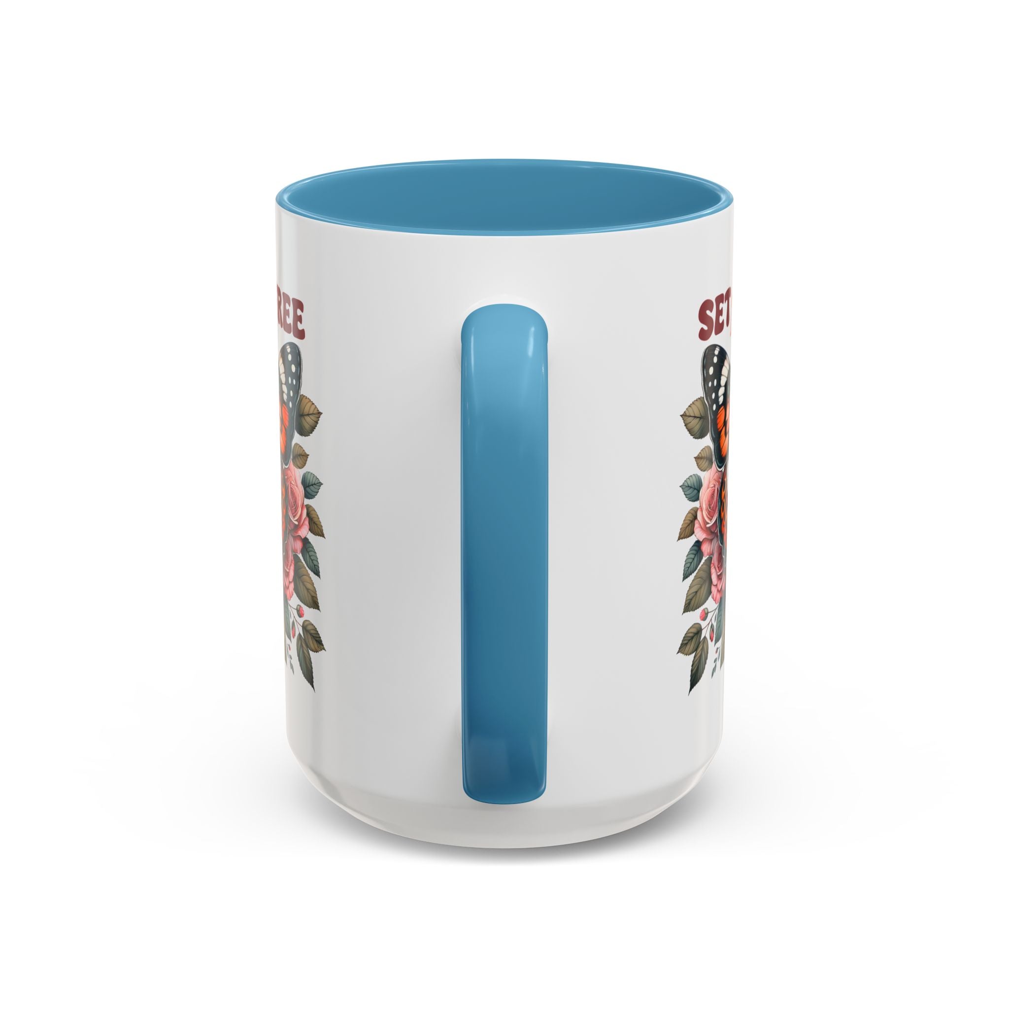 Butterfly Inspiring Coffee Mug - Set Yourself Free positive vibe mental health freedom