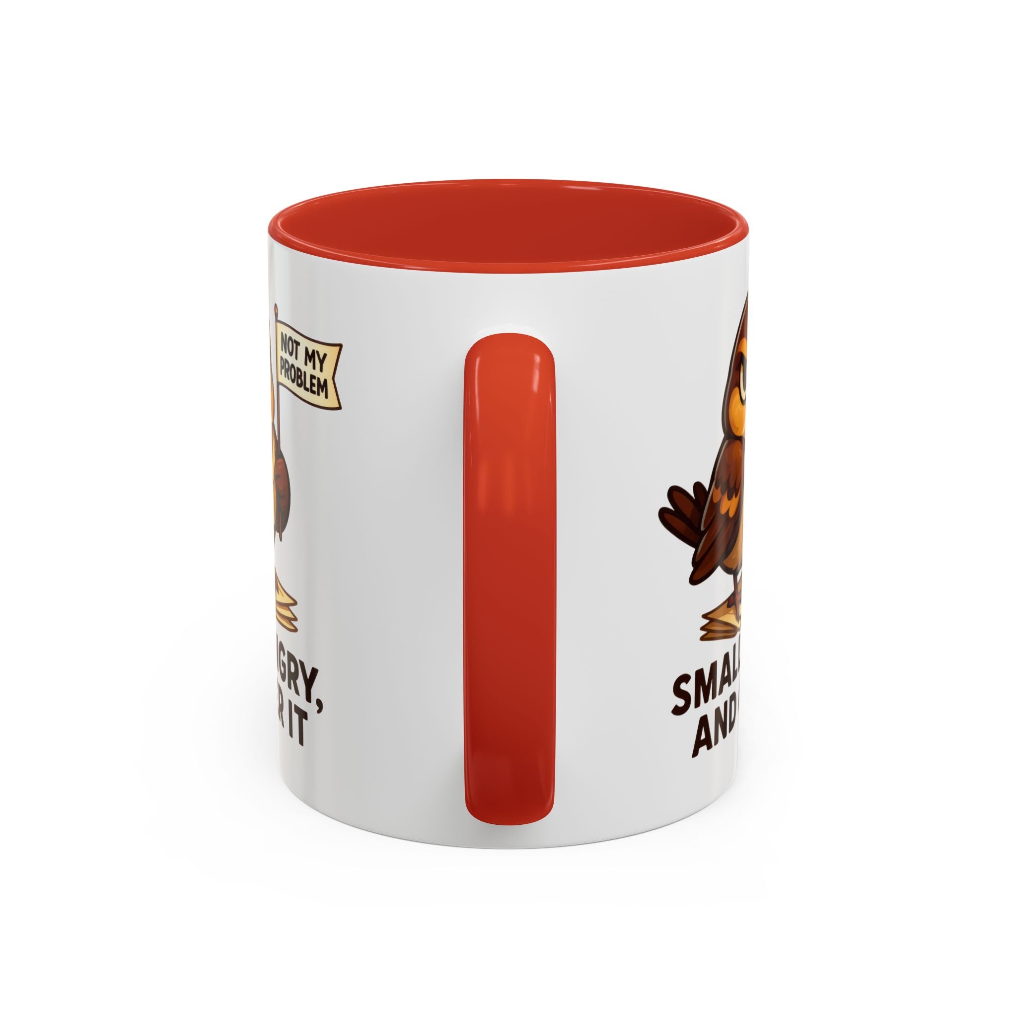 Funny Owl Coffee Mug, not my problem  Small Angry Owl Cup, Coffee Lover Present, Quirky Office