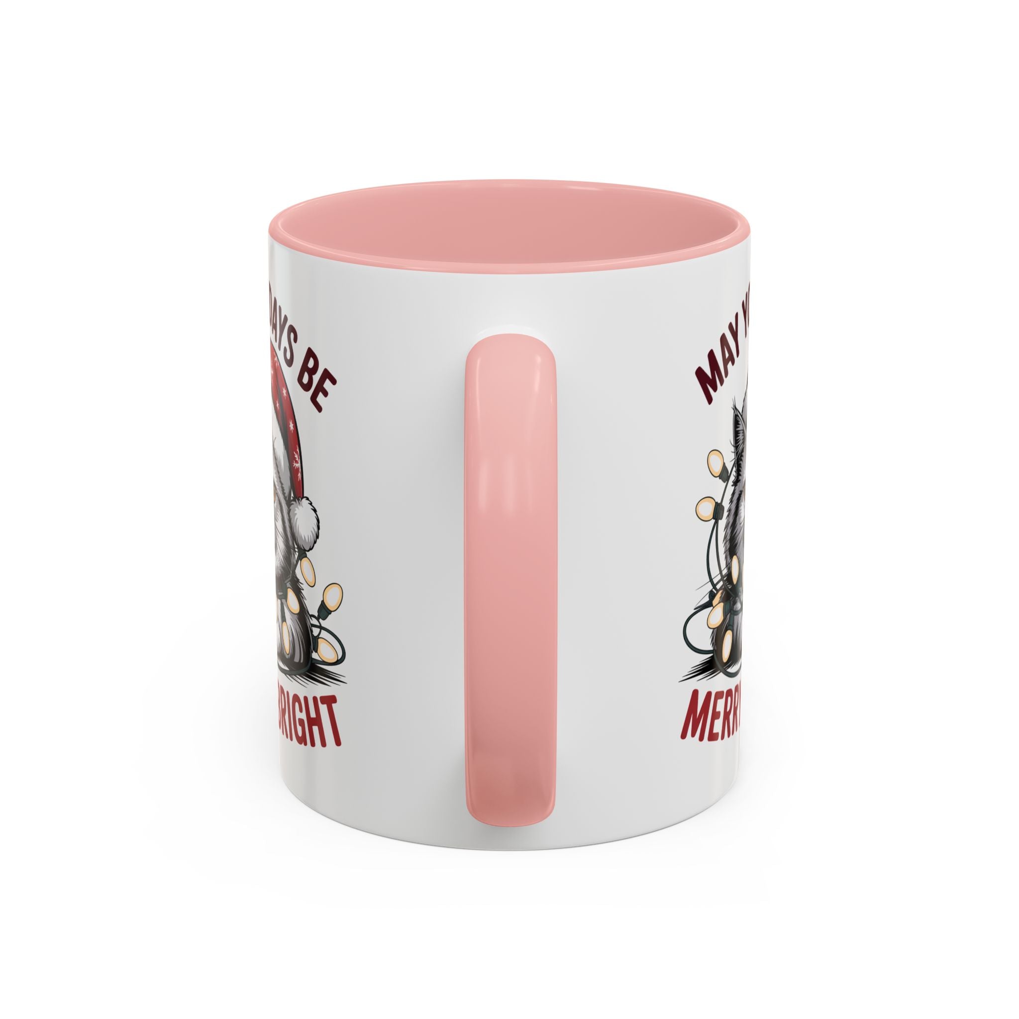 Funny Holiday Cat Mug - "May Your Days Be Merry & Bright"