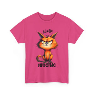 Unisex Cat Judgment Tee, Funny Cat Shirt, Gift for Cat Lovers, Pet Humor Tee, Cute Cat Graphic Tee, Animal T-Shirt