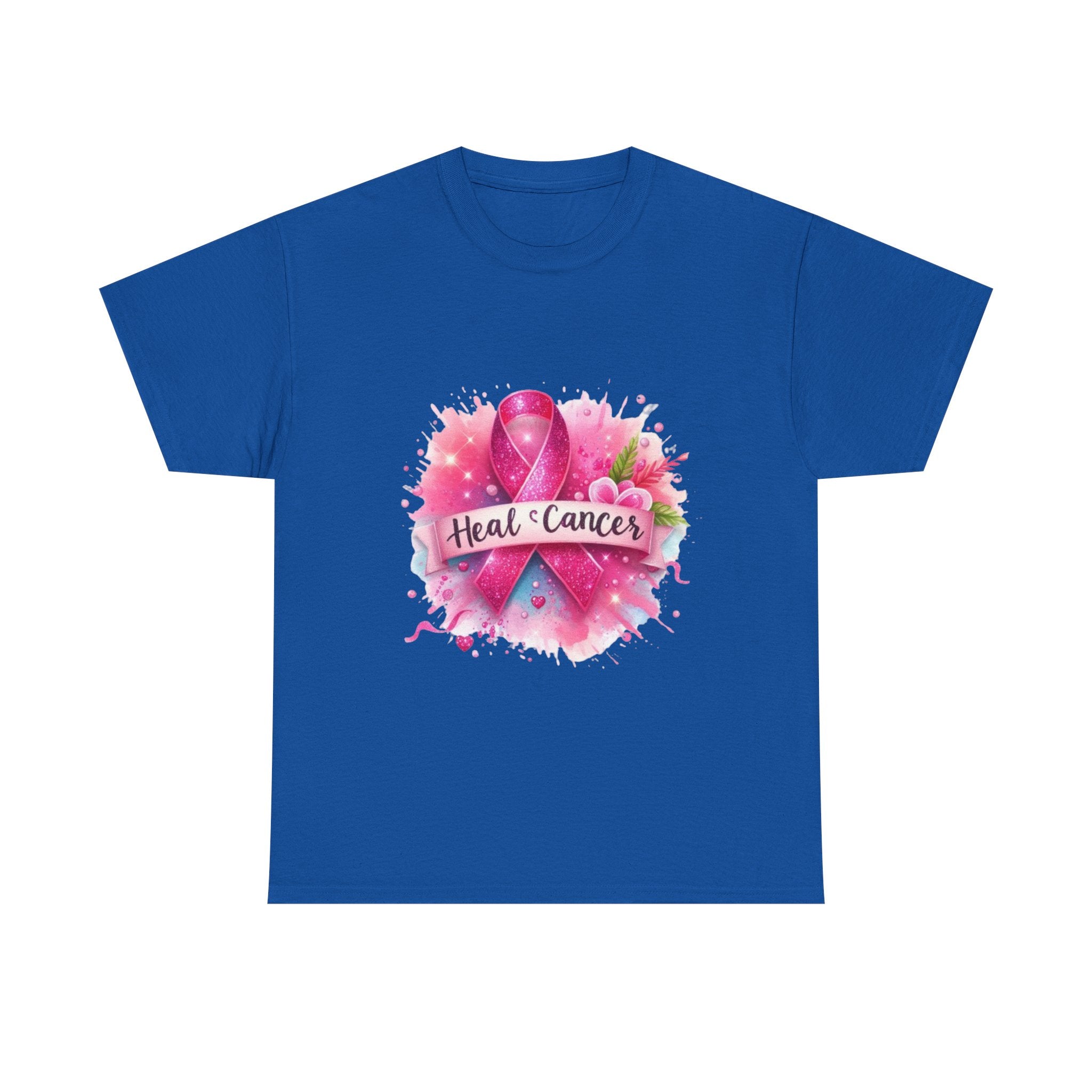 Breast Cancer Awareness Tee, Heal Cancer Cotton Shirt, Unisex Supportive T-Shirt, Gift for Survivor, Pink Ribbon Shirt