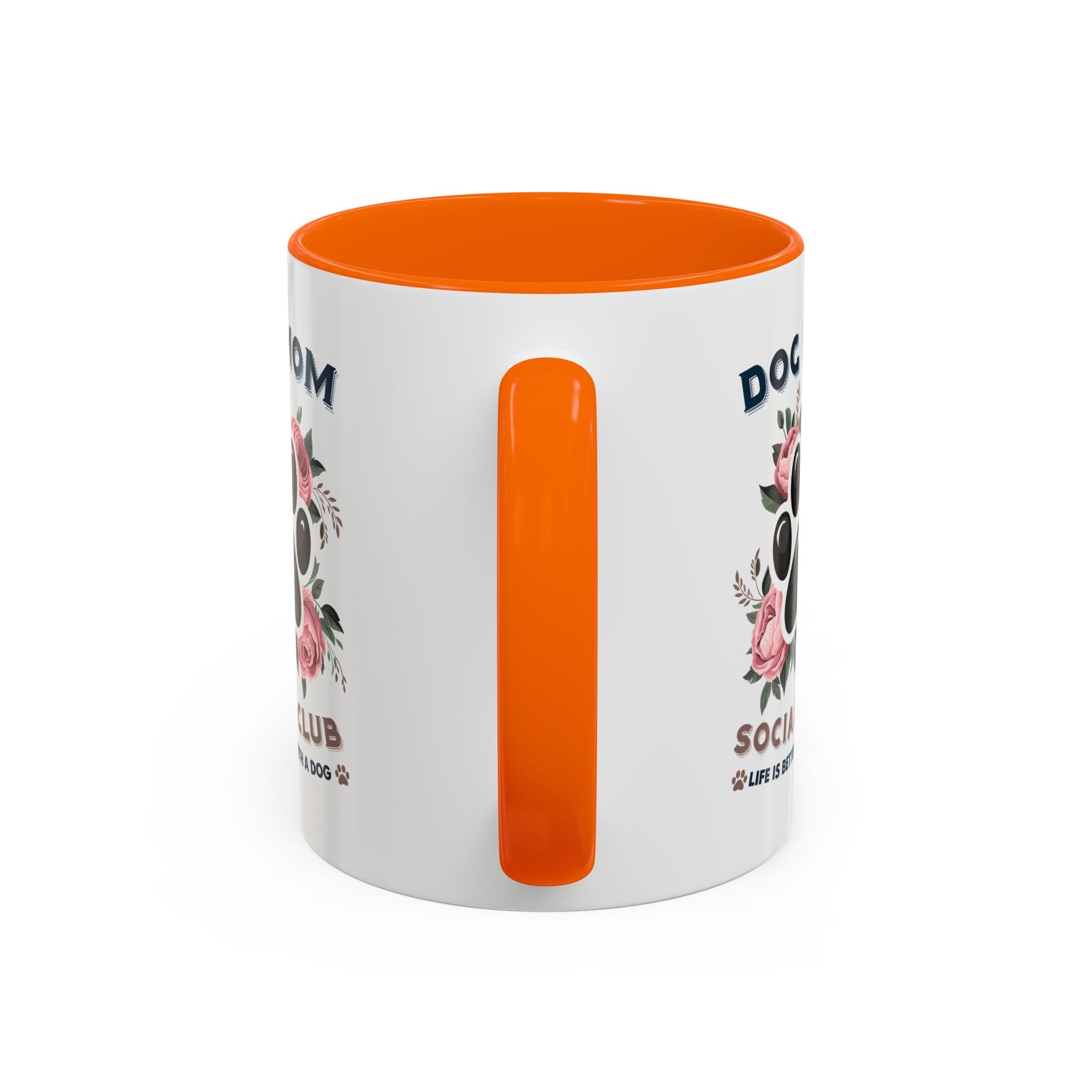 Dog Mom Coffee Mug - Life is Better with a Dog, Pet Lover Gift, Floral Paw Print Mug, Dog Mom Gift, Personalized Dog Mom Mug