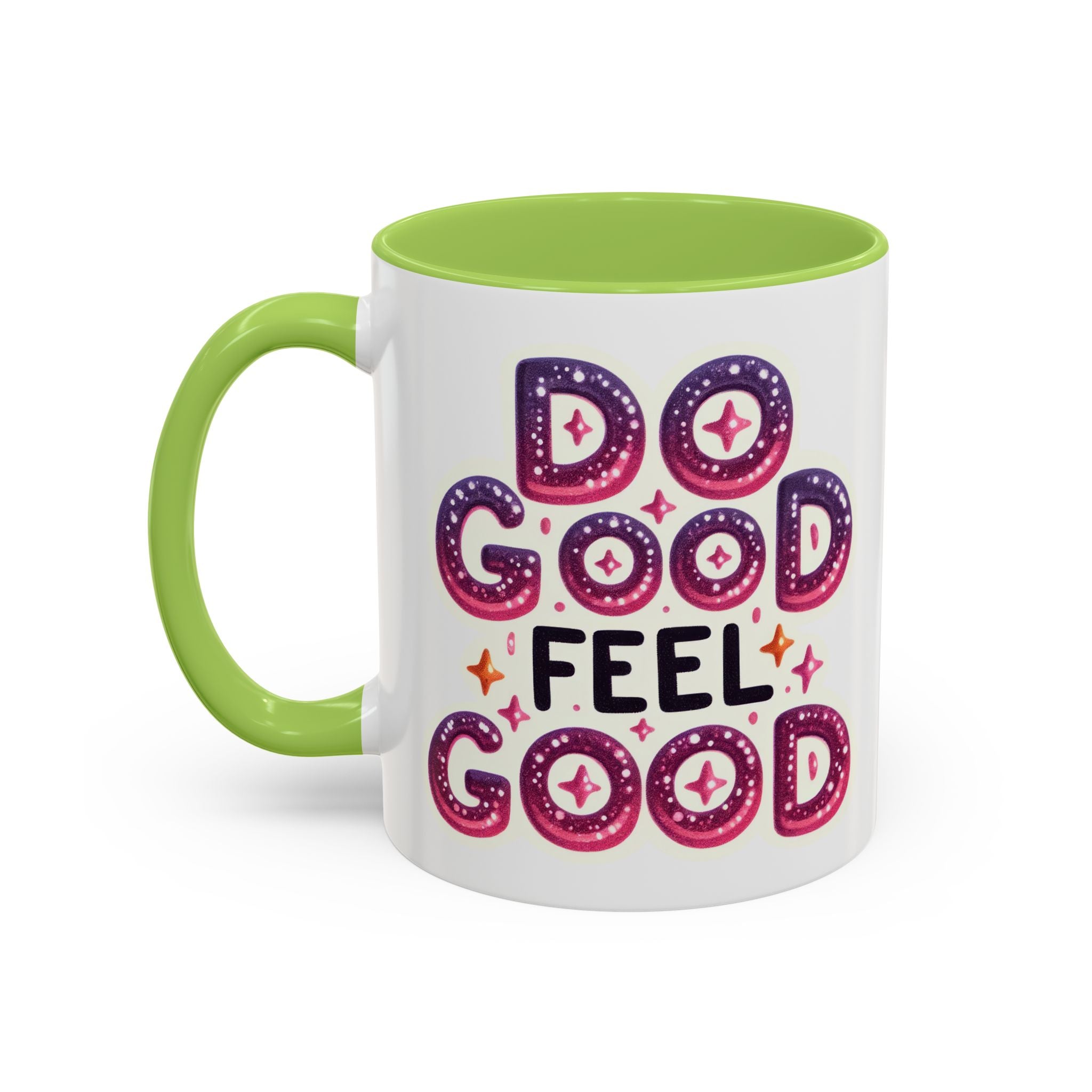 Do Good Feel Good Accent Coffee Mug — Positive Message 11/15oz