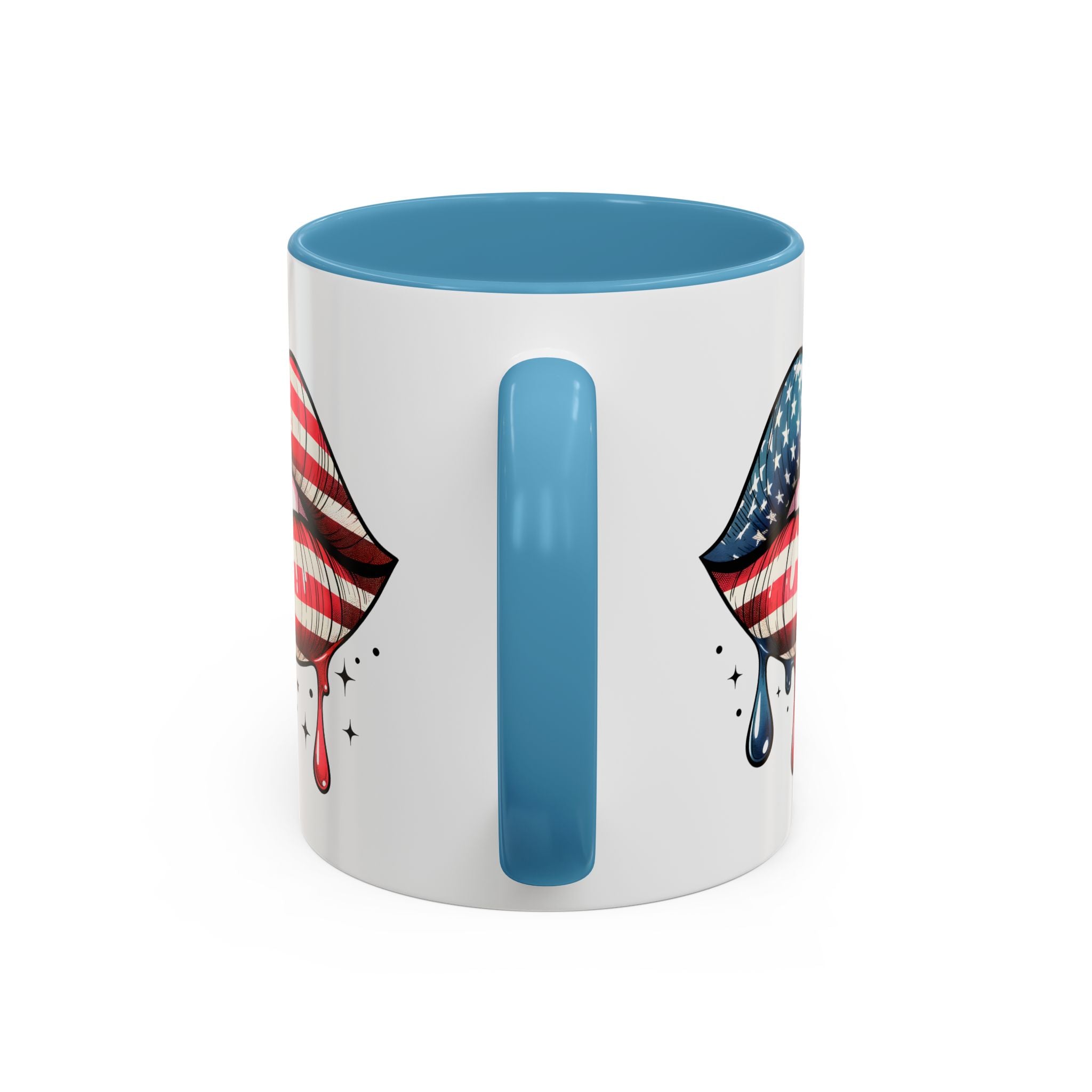 Patriotic Lip Print Coffee Mug – 11oz & 15oz