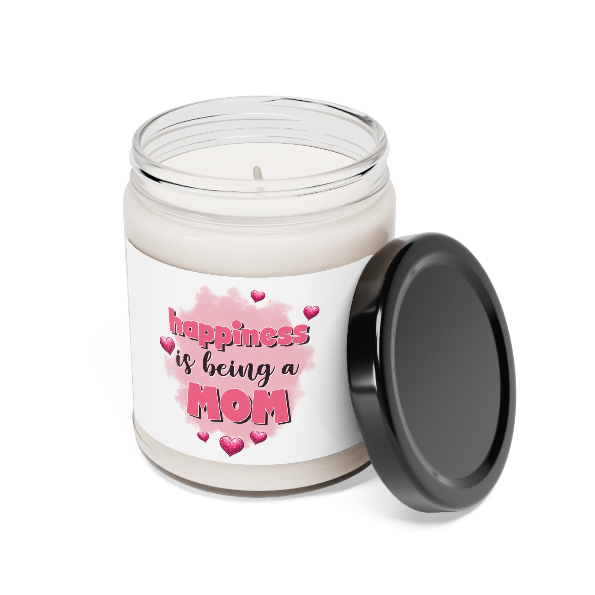 happiness is being a mom mother's day gift  Scented Soy Candle, 9oz