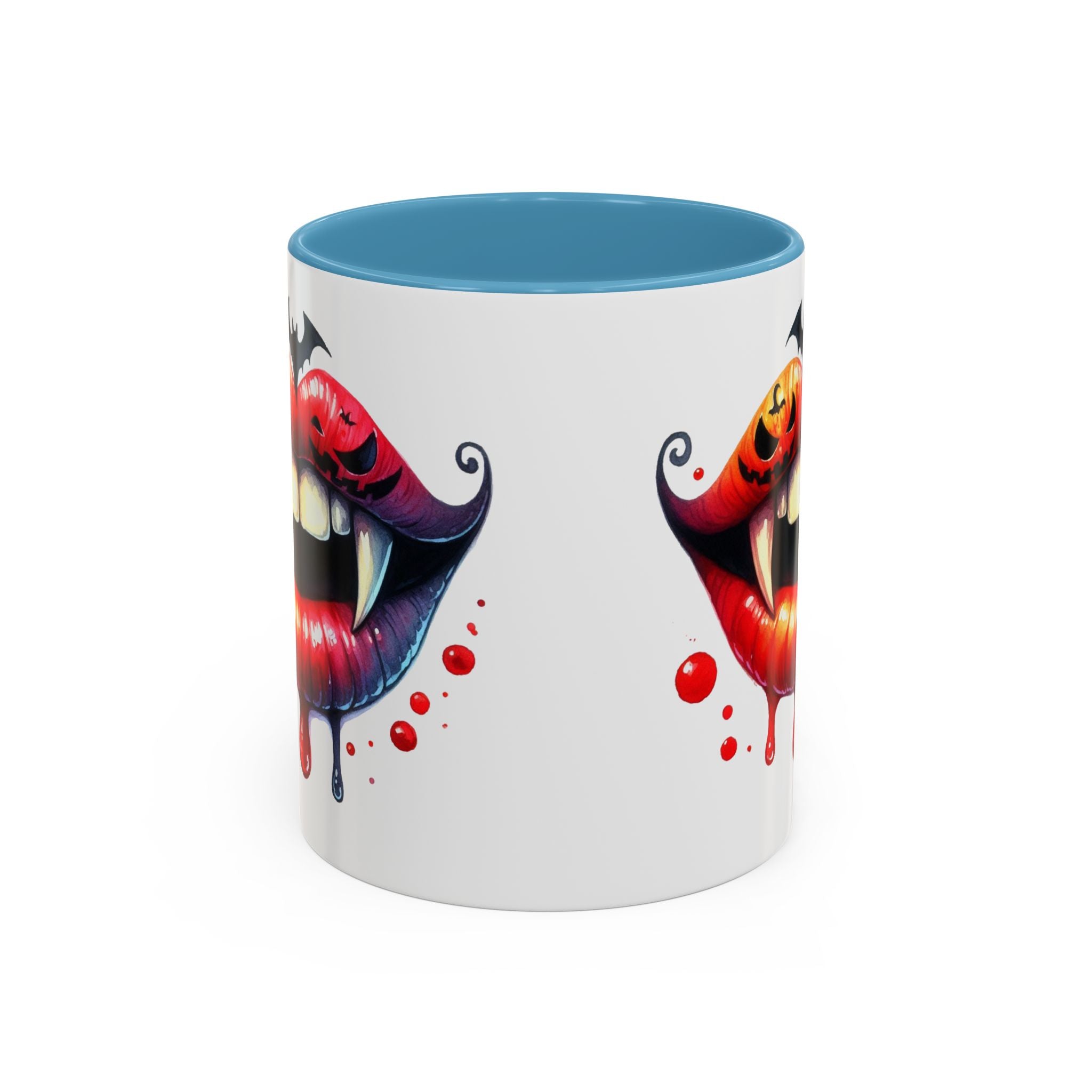 Halloween Vampire Coffee Mug, Spooky Drinkware, Goth Kitchen Decor, Pumpkin Mug, Horror Lover Gift