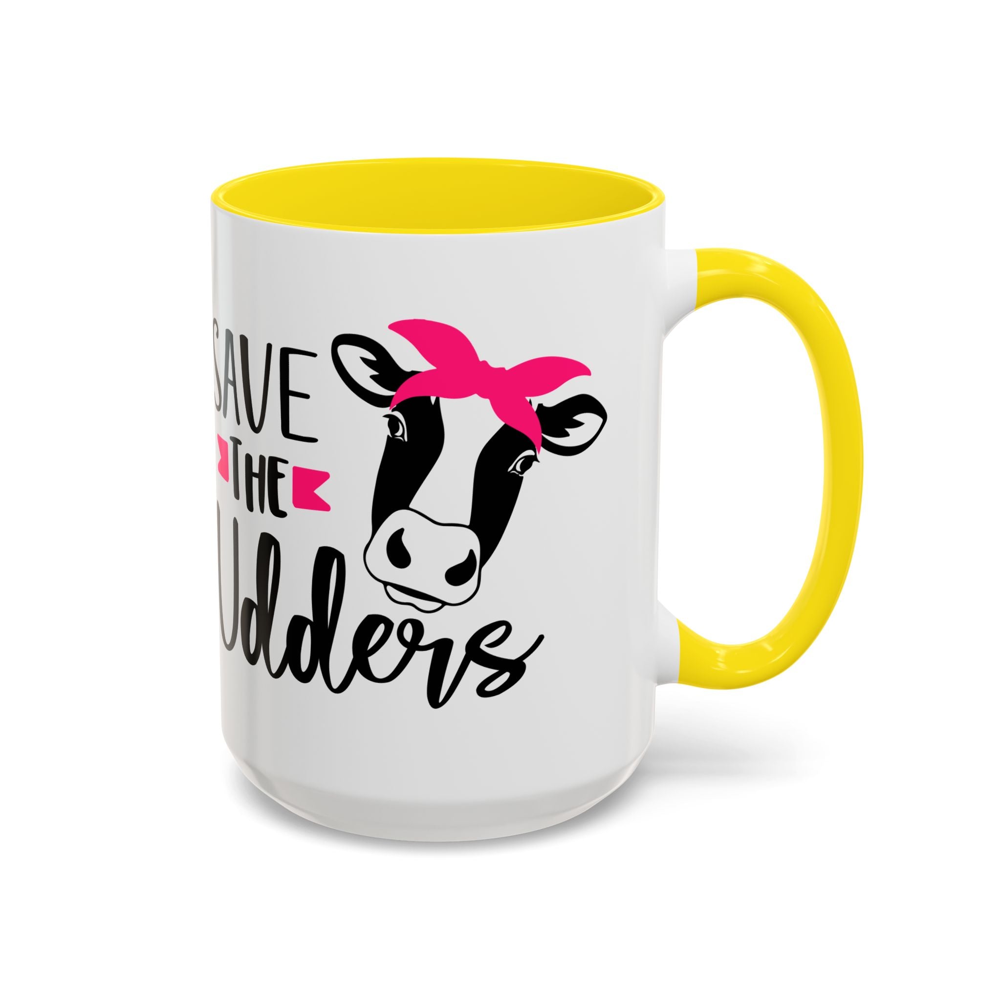 cancer awareness Cute Cow Mug - Save the Utters Coffee Cup, Gift for Animal Lovers,  Mug, Unique Birthday Gift