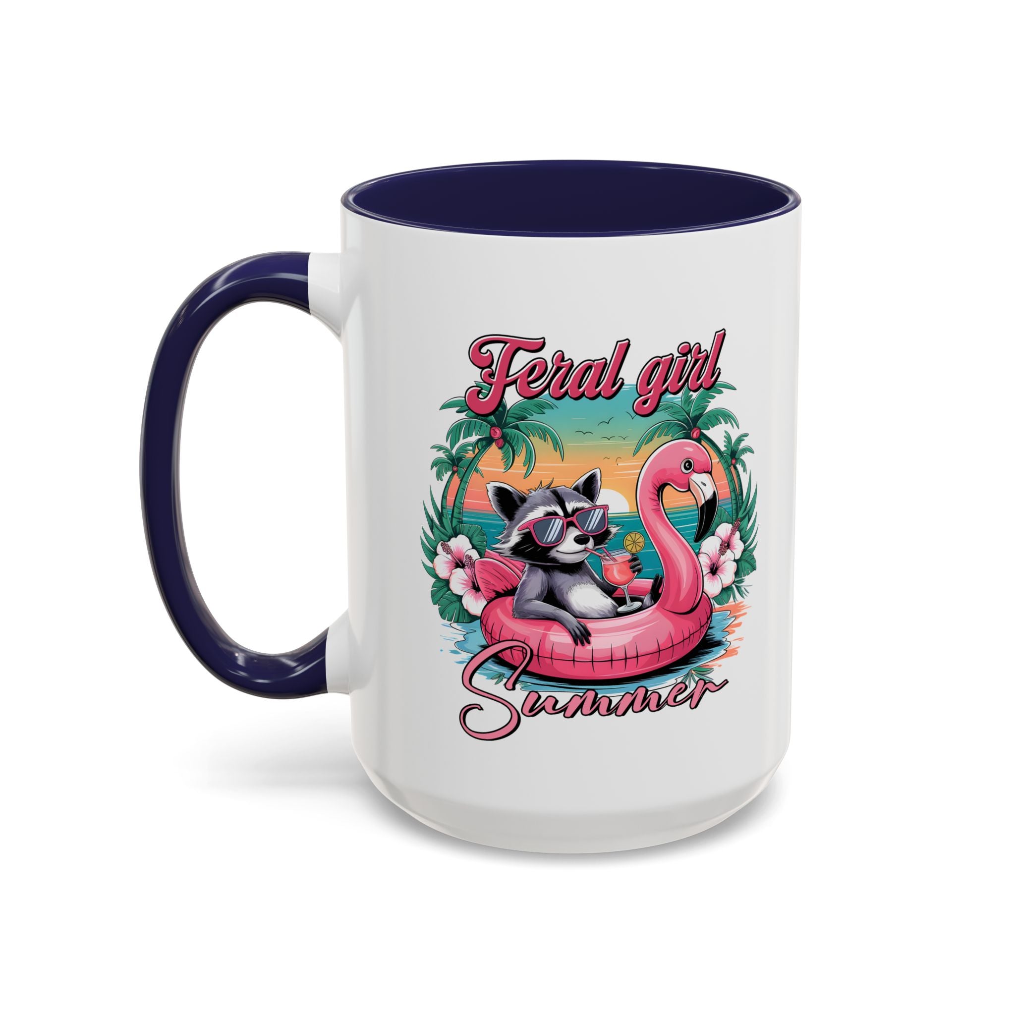 Feral Girl Summer Coffee Mug - Accent Design for Animal Lovers
