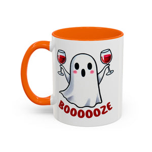 Boozy Ghost Accent Coffee Mug | Funny Halloween Tea Cup, Spooky Gift, Halloween Decor, Ghost Mug for Parties, Unique Drinkware
