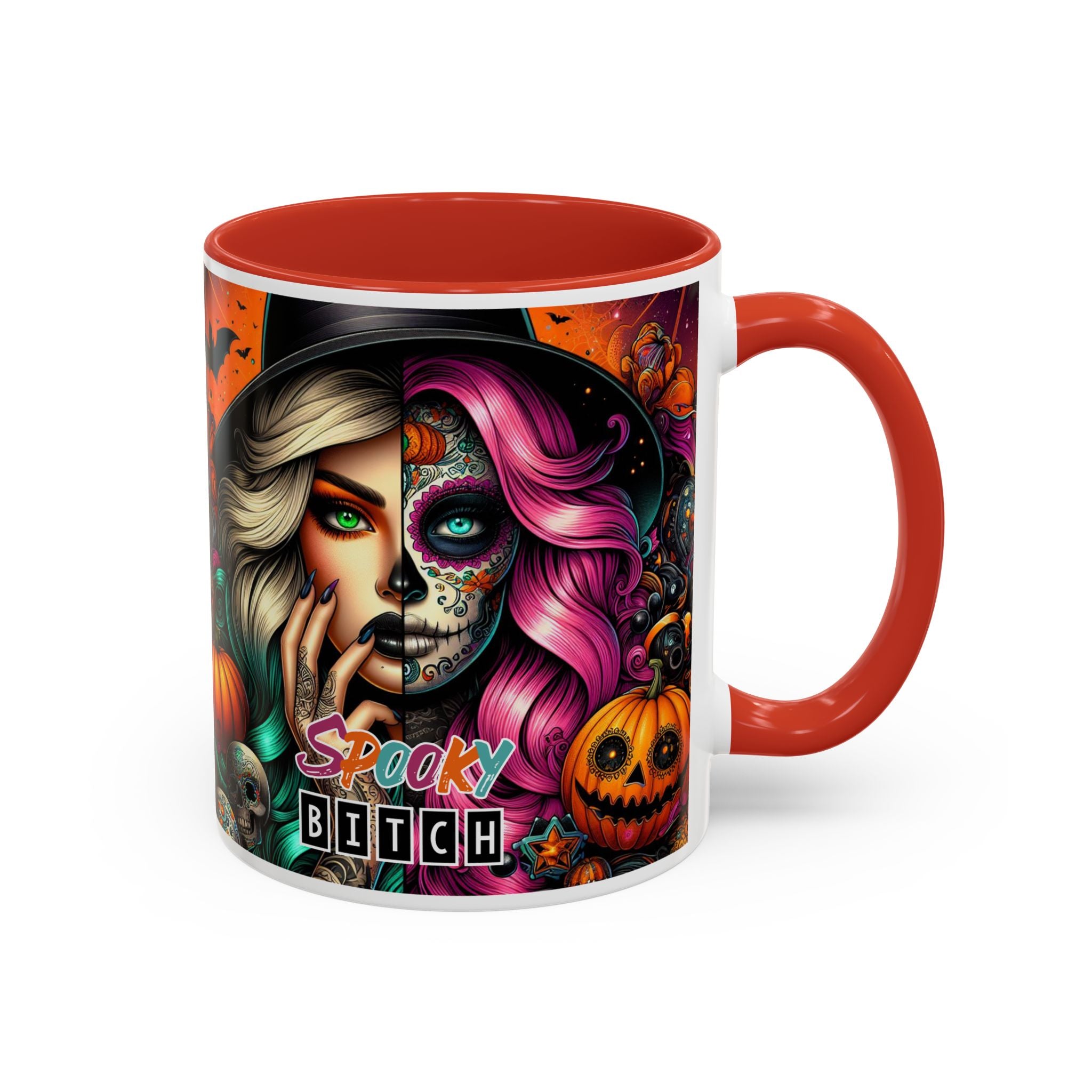 Spooky Bitch Halloween Coffee Mug - 11oz & 15oz | Witchy Vibes for Gifting, Halloween Decor, Fun Coffee Lover Gift, Spooky Season Must-Have