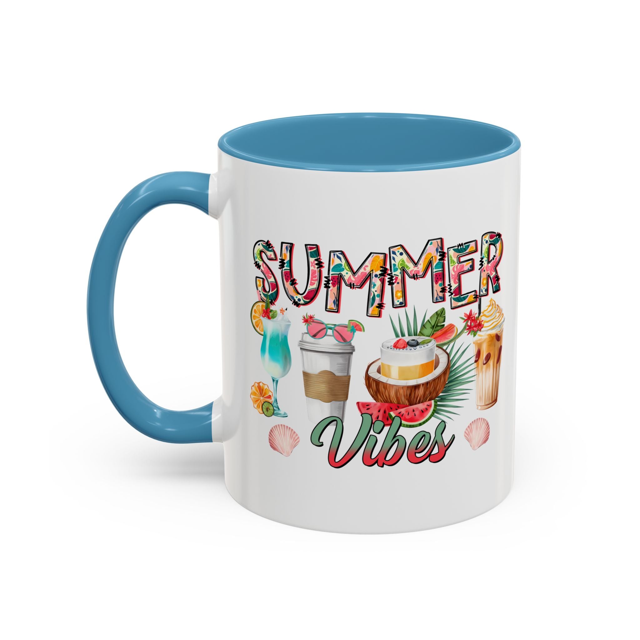 Summer Vibes Accent Coffee Mug - 11oz & 15oz - Perfect for Sunny Days & Celebrations