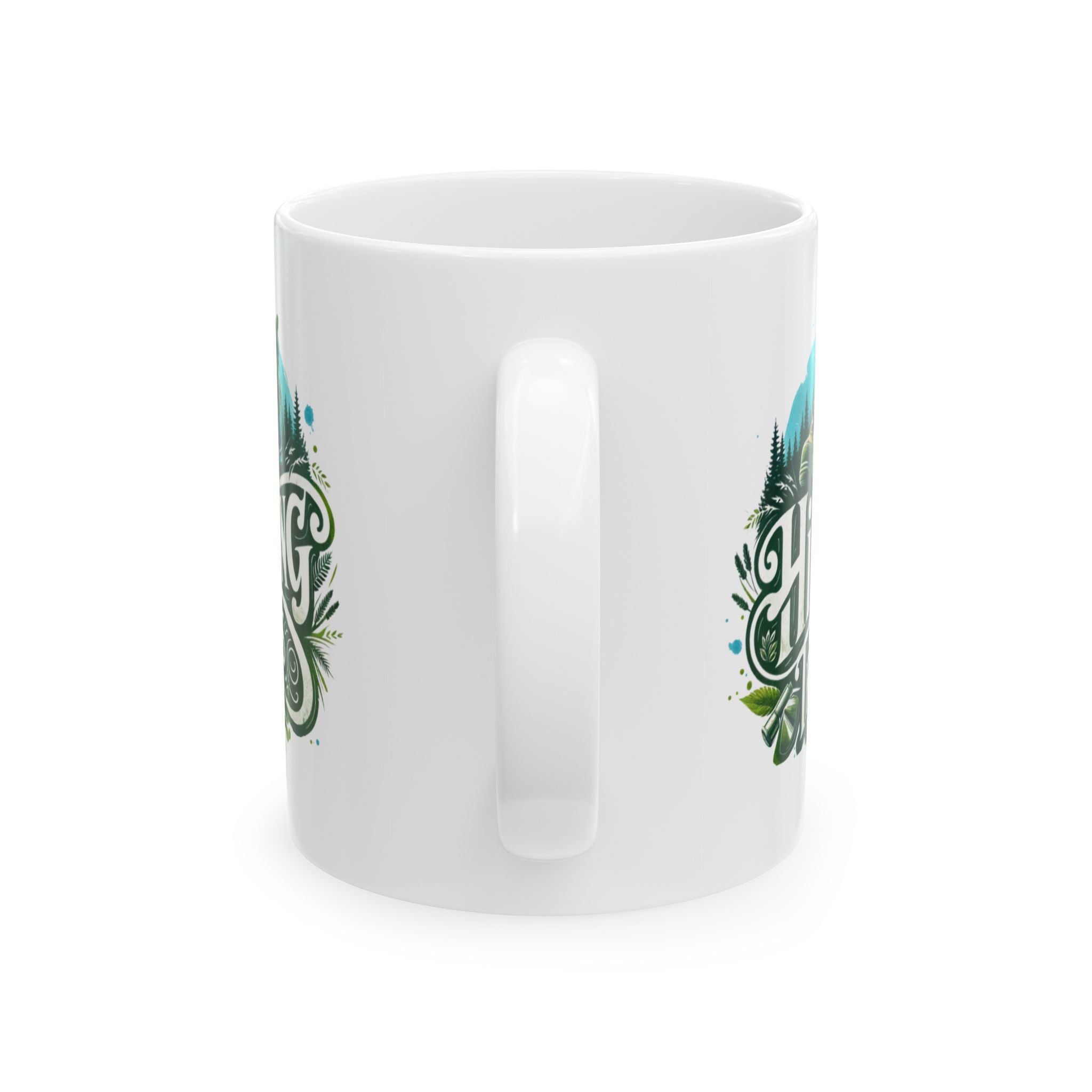 Nature-Inspired coffee Mug with 'Hiking Adventure' Design, Eco-Friendly Housewarming Gift, Coffee Lover’s Mug, Outdoor Enthusiast