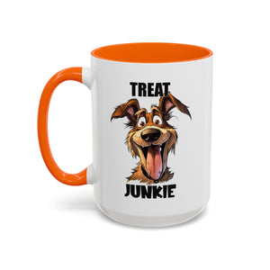 Funny Dog Lover Coffee Mug - Treat Junkie, Pet Gift, Animal Lover Cup, Dog Mom, Unique Mug for Dog Owners