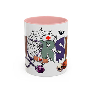 halloween nurse Accent Coffee Mug (11, 15oz) spooky