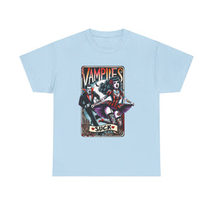 vampires suck horror art Unisex Heavy Cotton Tee men women
