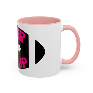 Inspirational Breast Cancer Awareness Coffee Mug - Never Give Up, Motivational Gift, Supportive Keepsake, Home or Office Decor