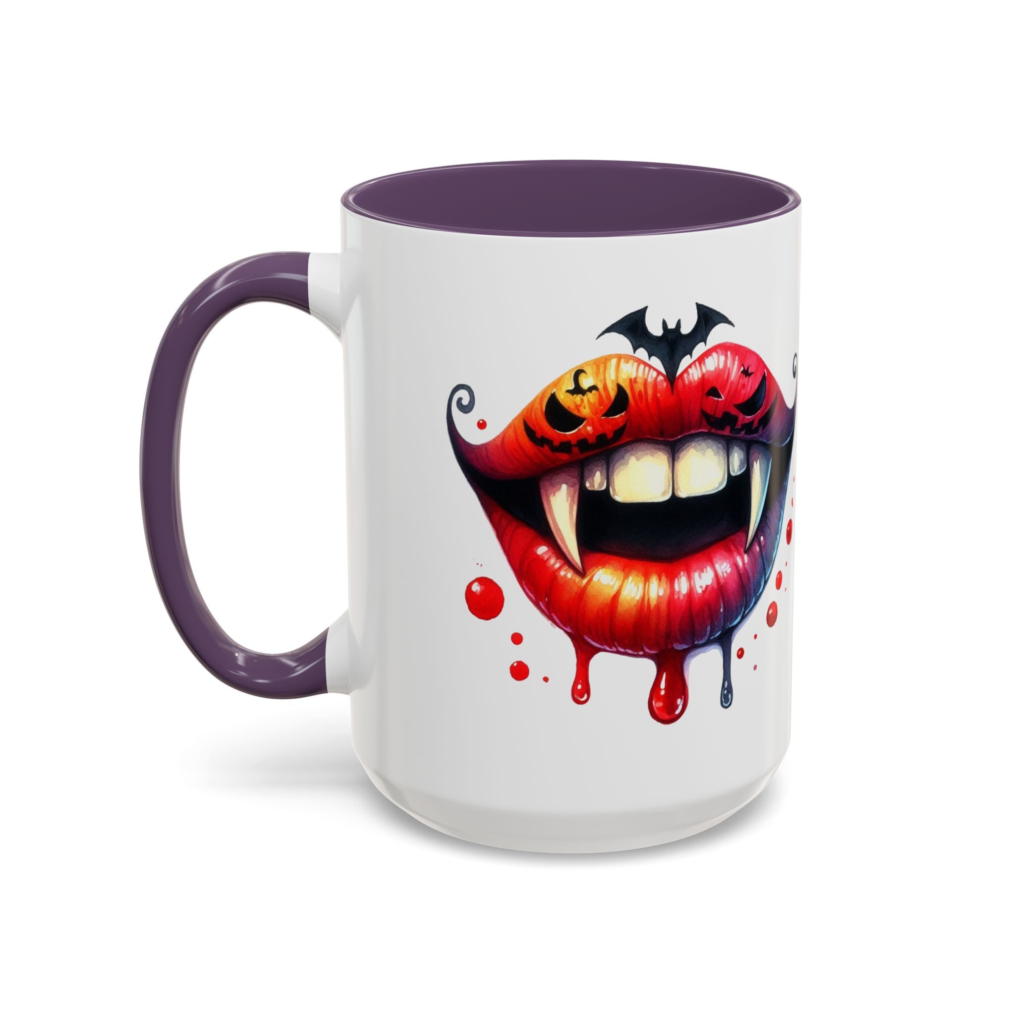 Halloween Vampire Coffee Mug, Spooky Drinkware, Goth Kitchen Decor, Pumpkin Mug, Horror Lover Gift