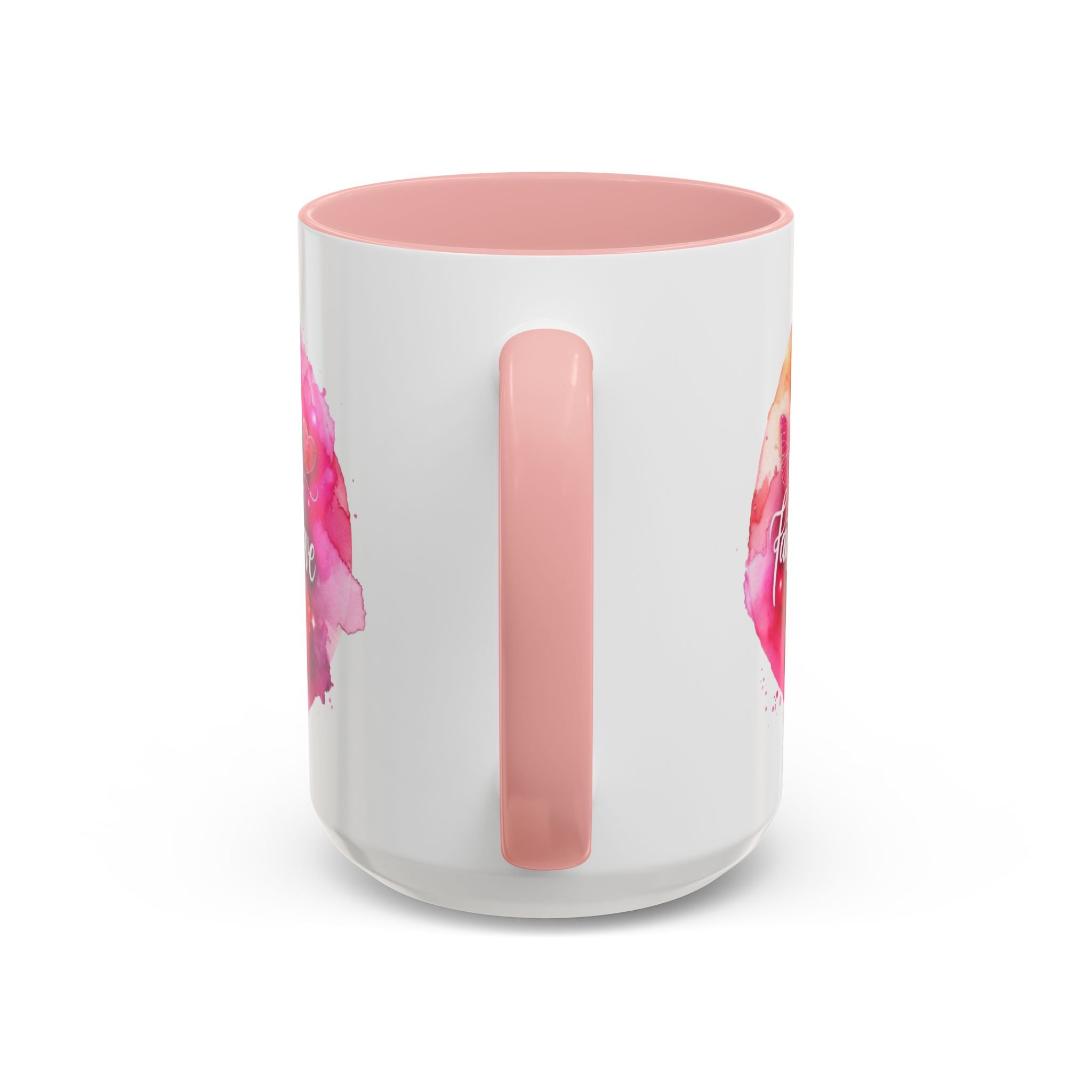 Inspirational Accent Coffee Mug with Pink Ribbon Design, Faith Hope Love Gift, Cancer Awareness Mug, Supportive Drinkware, Meaningful [...]