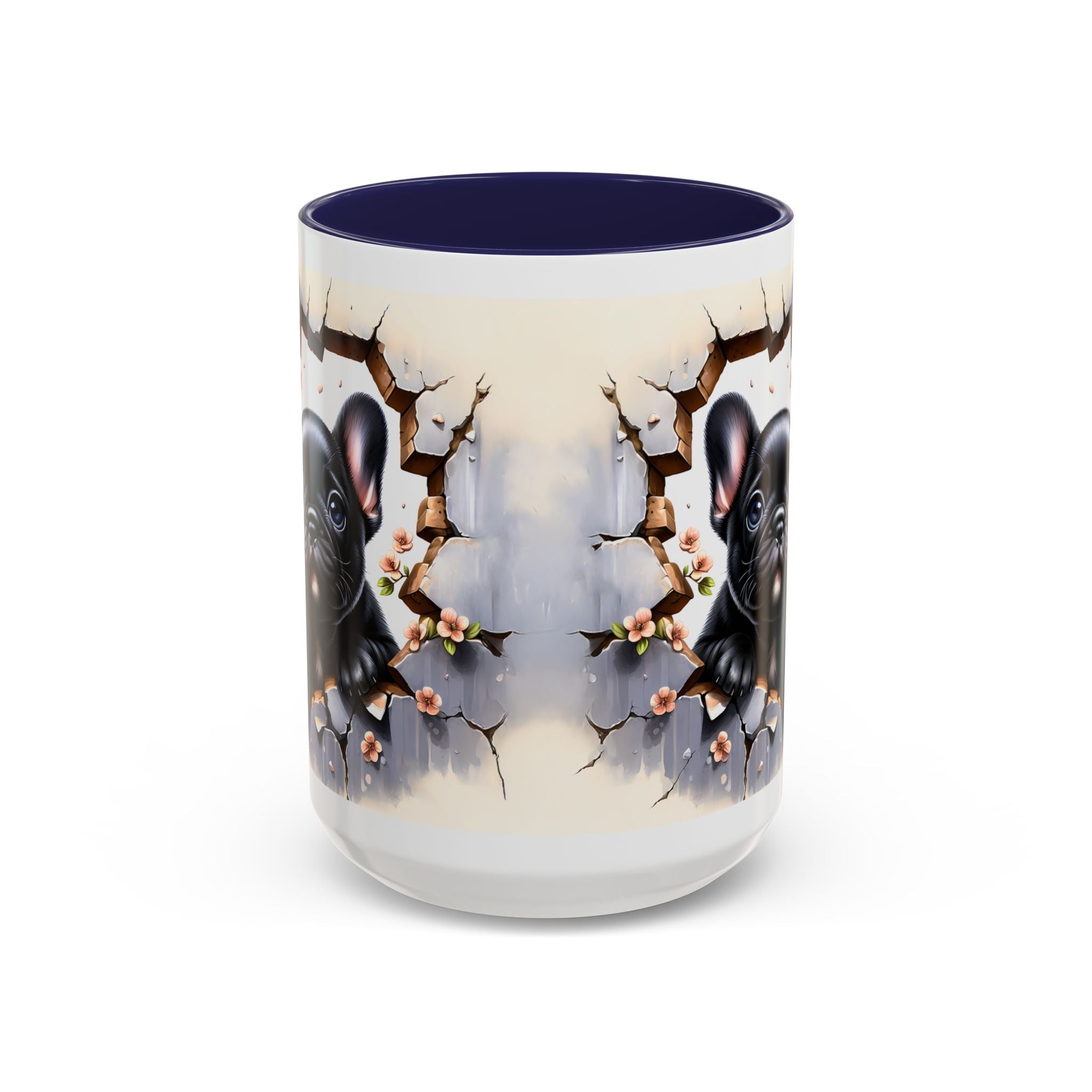 Cute French Bulldog Accent Coffee Mug, Pet Lover Gift, Dog Lover Mug, Home Office Coffee Cup, Unique Animal Print Mug