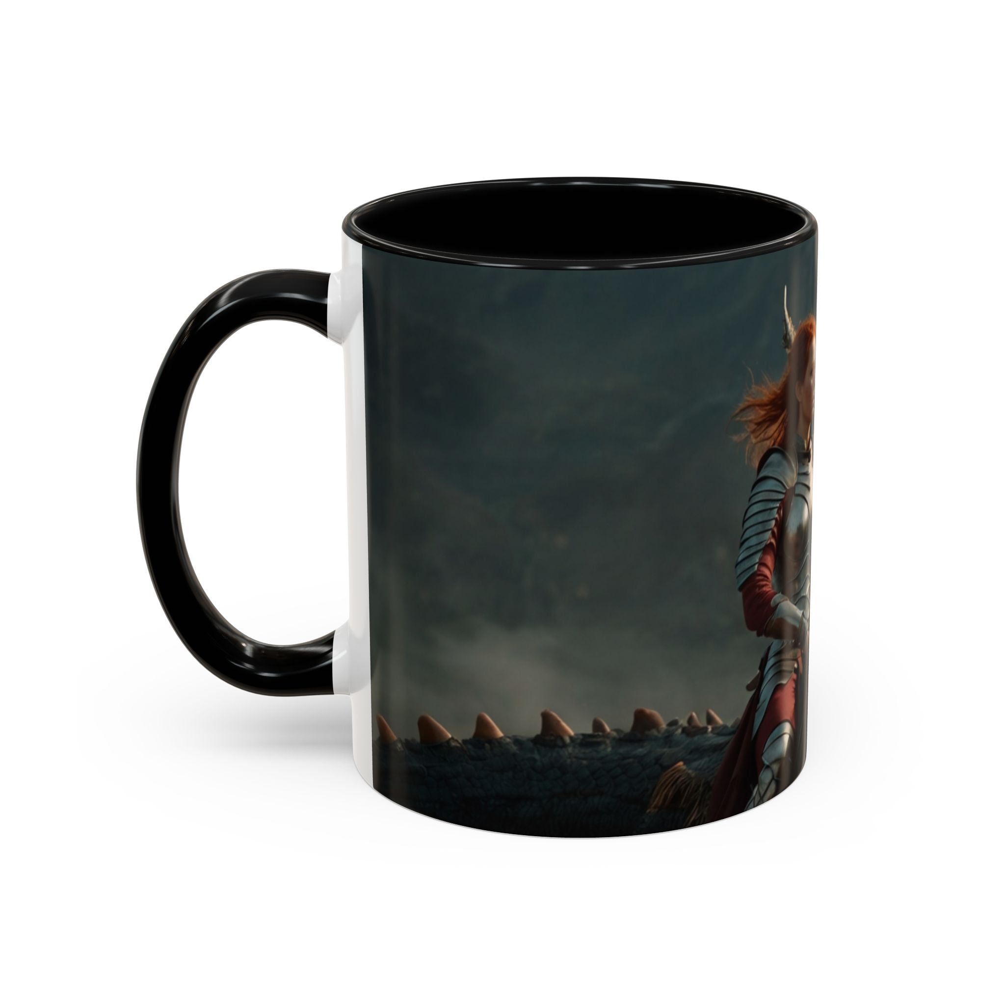 gothic woman warrior Fantasy Dragon Rider Coffee Mug