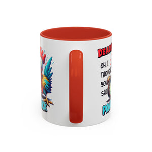 Funny Panic Attack Coffee Mug, Quirky Rooster Mug for Stress Relief, Gift for Teachers, Office Humor, Coworker Gift, Fun Coffee Cup