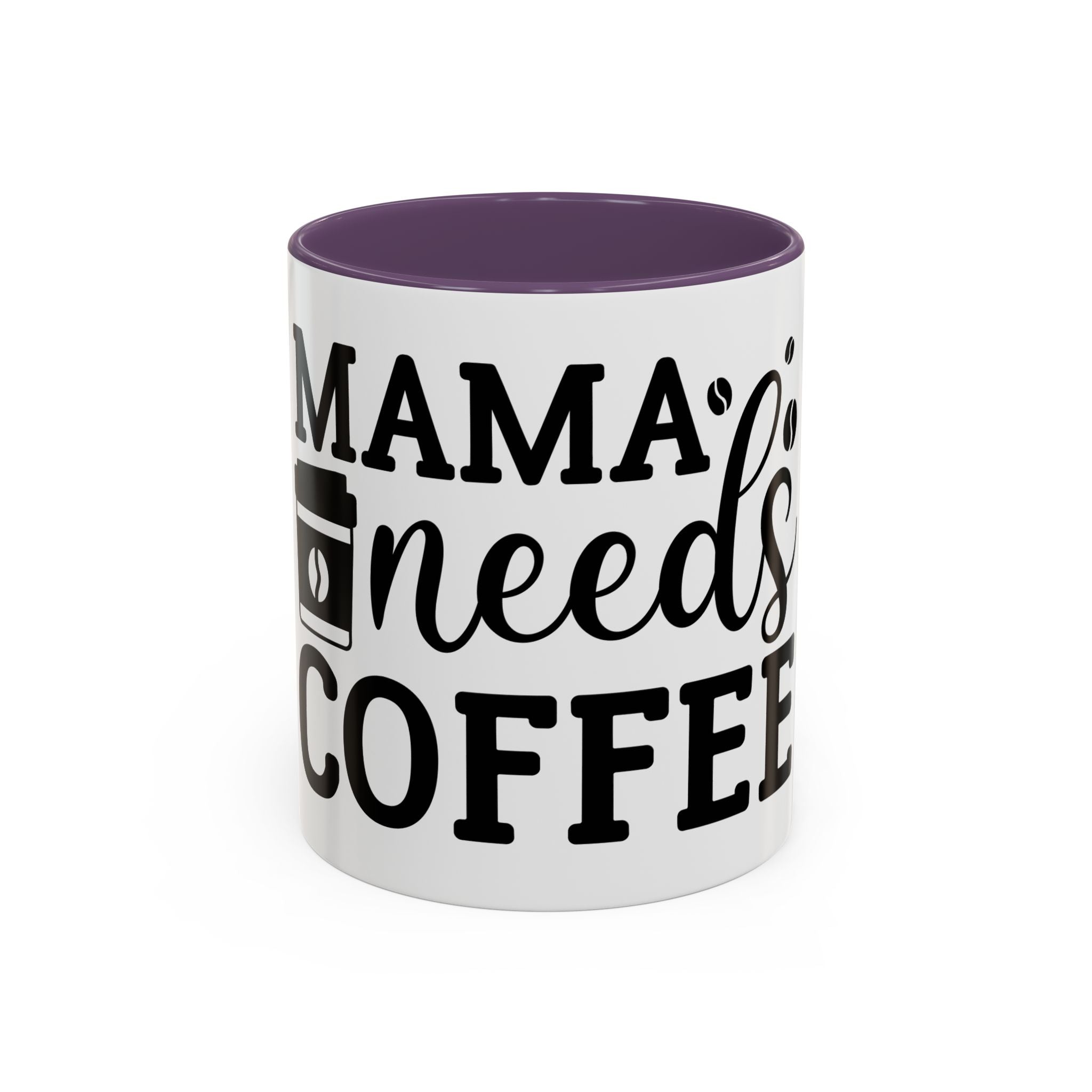 mama needs coffee funny humor Accent Coffee Mug (11, 15oz) mother gift