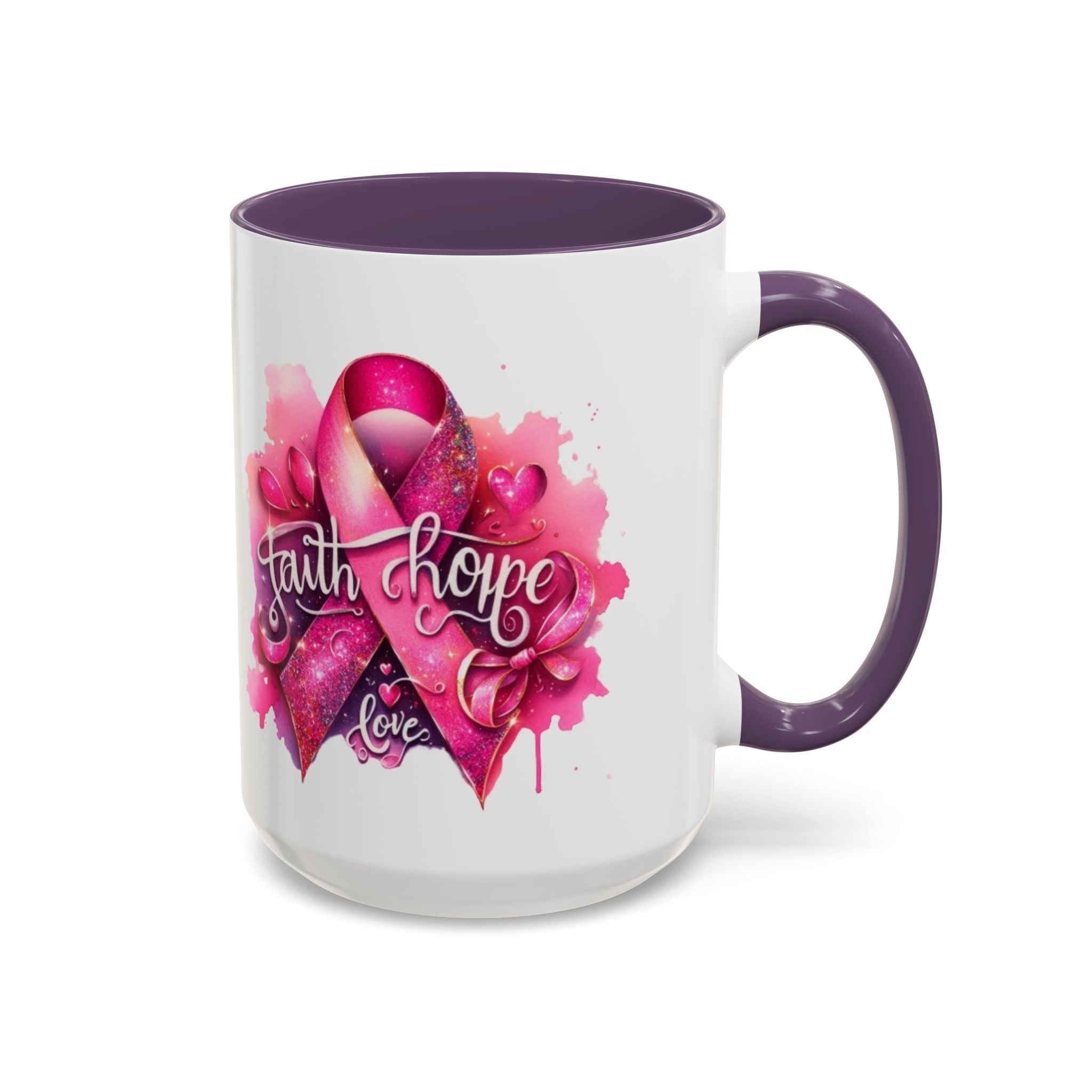 Cancer awareness Inspirational Hope & Faith and Love Coffee Mug