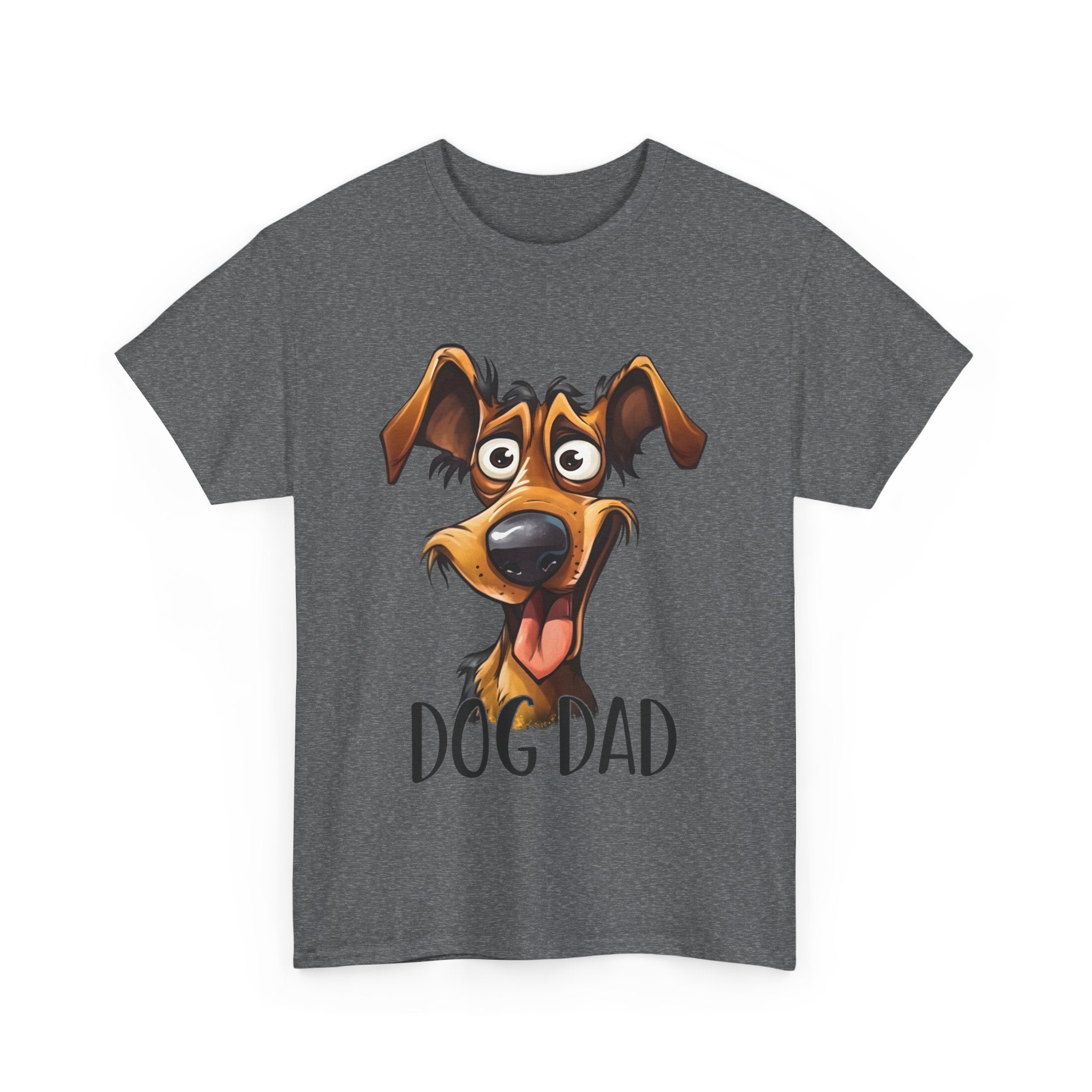 Dog Dad Unisex Heavy Cotton Tee, Pet Lover Gift, Fun Shirt for Father’s Day, Dog Owner Humor Tee, Great for Birthdays, Casual Wear
