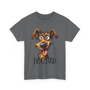Dog Dad Unisex Heavy Cotton Tee, Pet Lover Gift, Fun Shirt for Father’s Day, Dog Owner Humor Tee, Great for Birthdays, Casual Wear