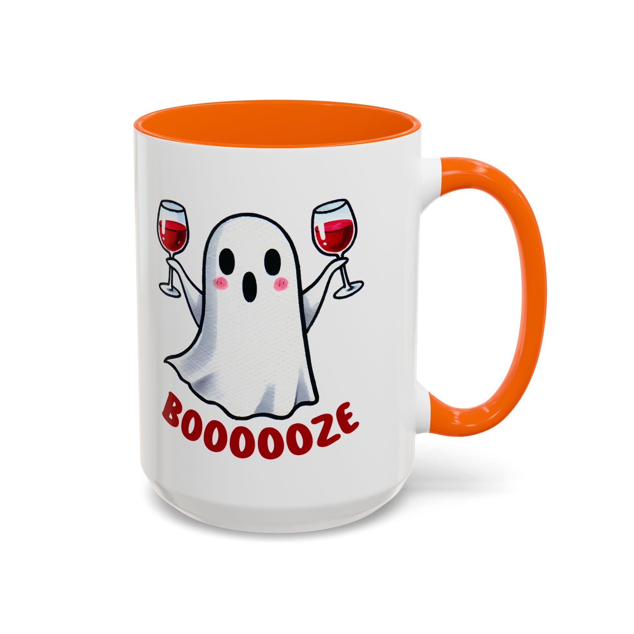 Boozy Ghost Accent Coffee Mug | Funny Halloween Tea Cup, Spooky Gift, Halloween Decor, Ghost Mug for Parties, Unique Drinkware