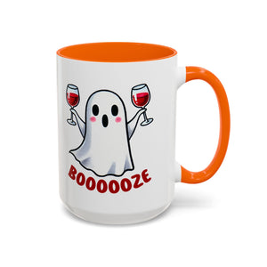 Boozy Ghost Accent Coffee Mug | Funny Halloween Tea Cup, Spooky Gift, Halloween Decor, Ghost Mug for Parties, Unique Drinkware