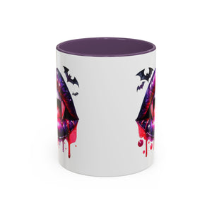 Gothic Vampire Coffee Mug, Halloween Mug, Dark Aesthetic, bats, Spooky Home Decor, Unique Coffee Cup