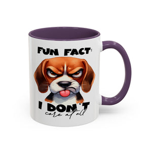 Funny Dog Accent Coffee Mug - Beagle Lover Gift, Pet Owner Present, Unique Animal Mug, Quirky Home Decor, Fun Fact Design