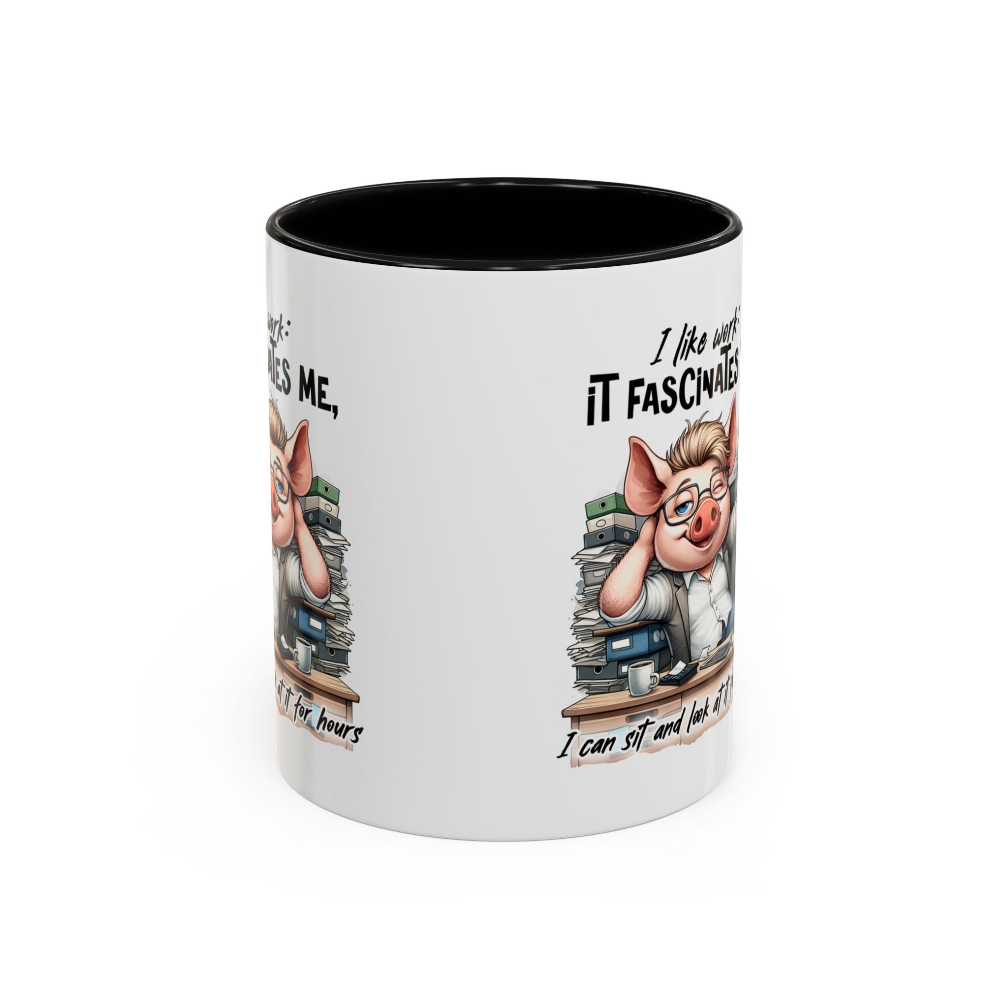 Whimsical Pig Coffee Mug, Funny Gift for Animal Lovers, Unique Office Mug, Cute Coffee Cup, Perfect for Birthdays, Holidays