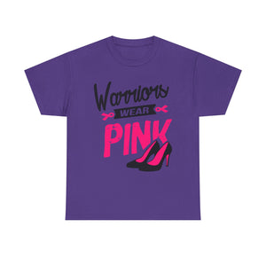 Warriors Wear Pink T-Shirt | Support Breast Cancer Awareness, Gift for Survivors, Inspirational Tee, Unisex Cotton Shirt