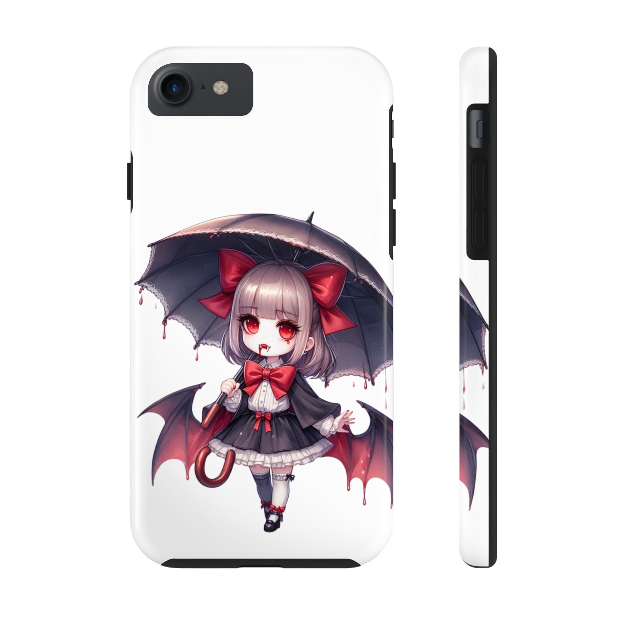 vampire girl horror art Tough Phone Cases