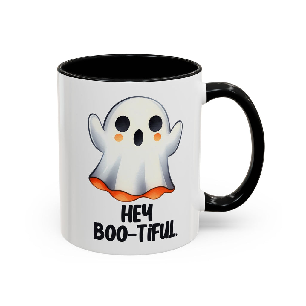 Hey Boo-tiful Ghost Coffee Mug, Halloween Mug, Cute Gift, Spooky Decor, Fun Mug