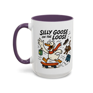 Silly Goose Coffee Mug - Fun Gift for Animal Lovers, Quirky Desk Decor, Inspirational Drinkware, Home & Office Tea Cups