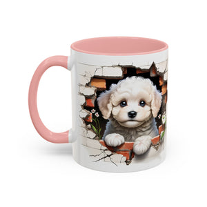 Cute Puppy Accent Coffee Mug - Adorable Dog Lover Gift, Pet-Themed Mug, Home Decor, Ideal for Gifts, Animal Enthusiast